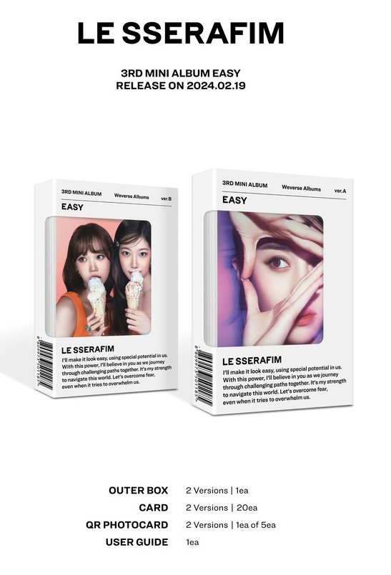 LE SSERAFIM 3rd Mini Album EASY (WEVERSE ALBUM VERSION