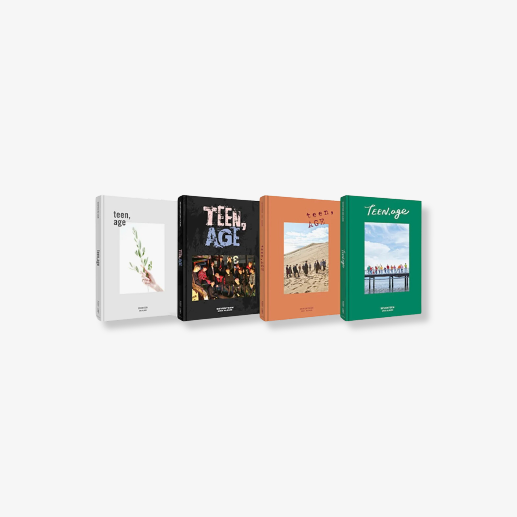 3 seventeen teenage albums high quality (white, green, and RS ver.)