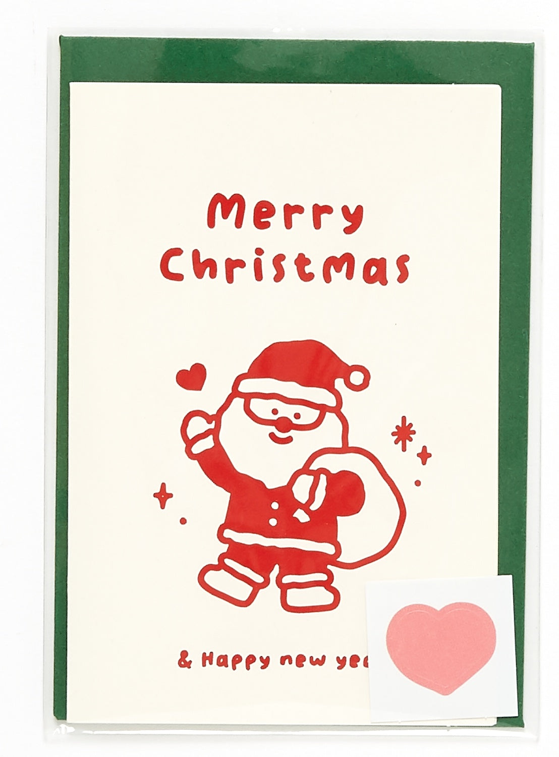 CHRISTMAS CARD RED SANTA