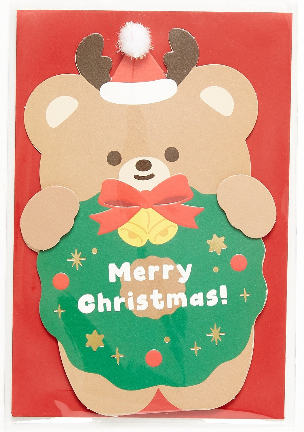 CHRISTMAS CARD WREATH BEAR