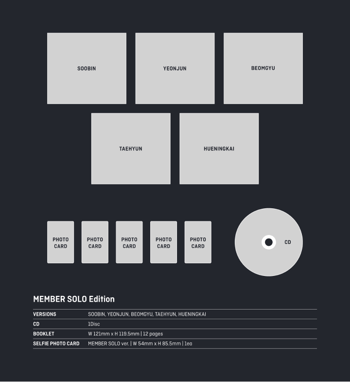 TOMORROW X TOGETHER (TXT) - Japan 4th Single 'CHIKAI' (Member Solo Edition)