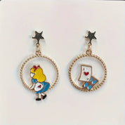 Earrings Alice in Wonderland