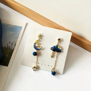 Earrings Elegant Star & Moon