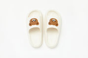 Pom Pom Slippers: Bear 245 (White)