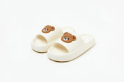 Pom Pom Slippers: Bear 245 (White)