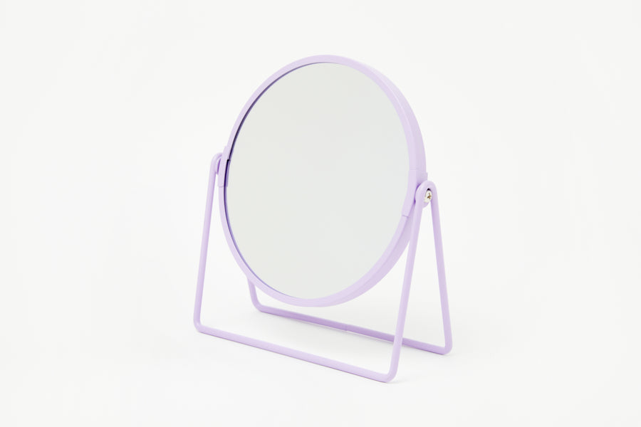 Circle Desk Mirror 3X (Purple)