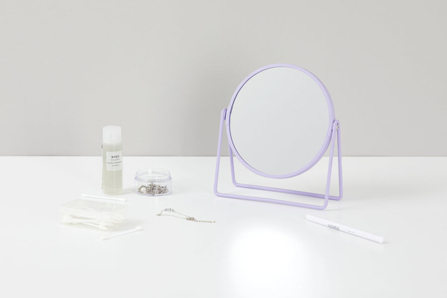 Circle Desk Mirror 3X (Purple)