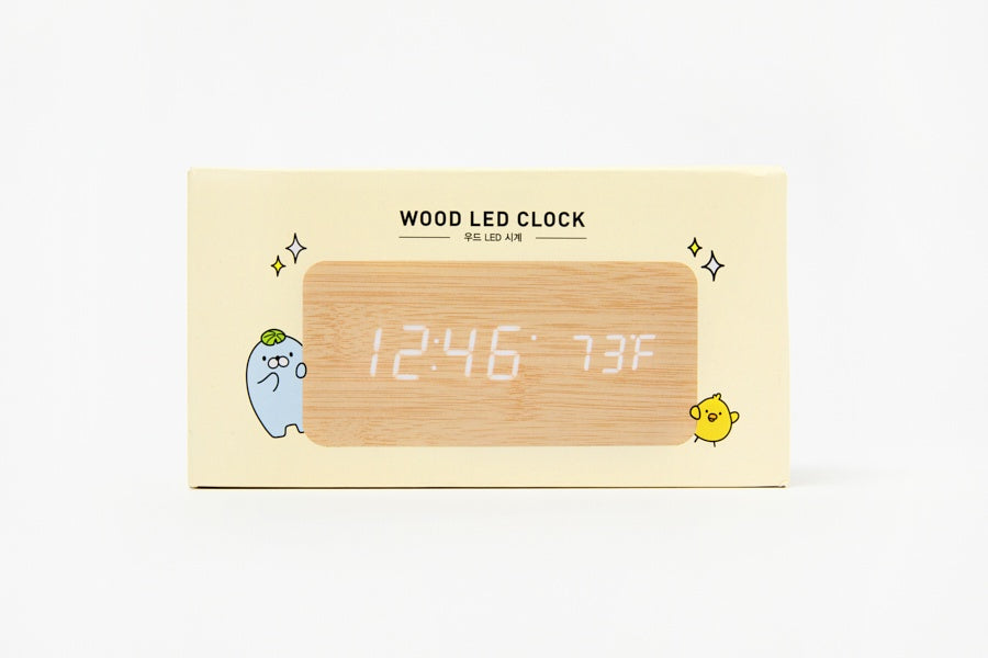 Digital Bamboo Wooden Desk Clock (Large)