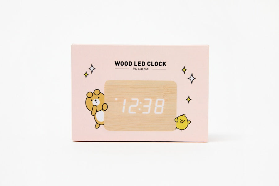 Digital Bamboo Wooden Desk Clock (Medium)