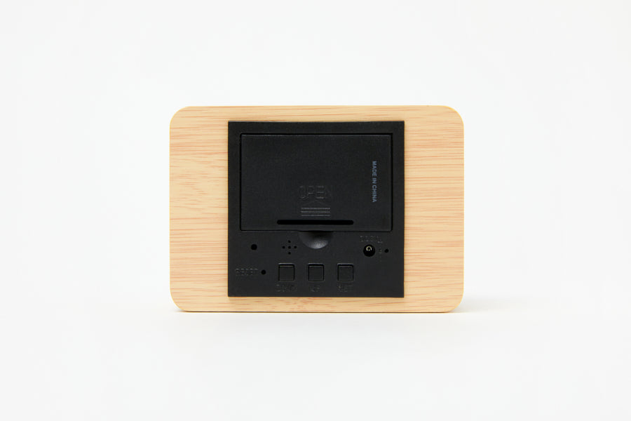 Digital Bamboo Wooden Desk Clock (Medium)