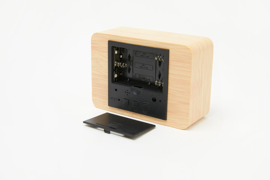 Digital Bamboo Wooden Desk Clock (Medium)