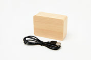 Digital Bamboo Wooden Desk Clock (Medium)