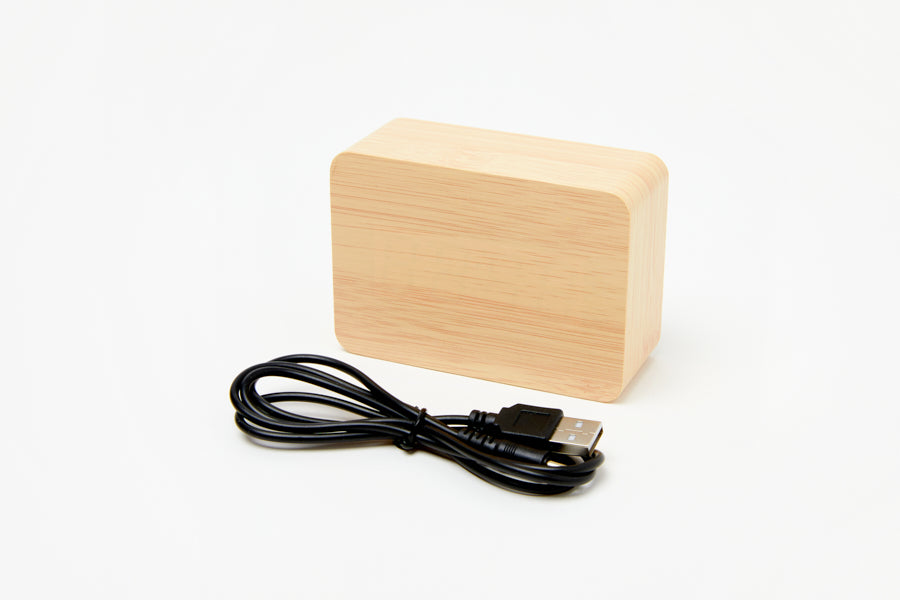 Digital Bamboo Wooden Desk Clock (Medium)