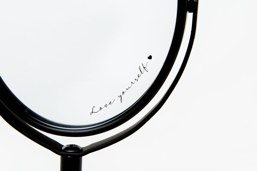 Matte Black Oval Desk Mirror (XS)