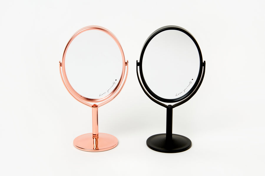 Matte Black Oval Desk Mirror (XS)