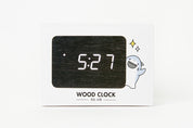 Digital Black Wooden Desk Clock (Medium)