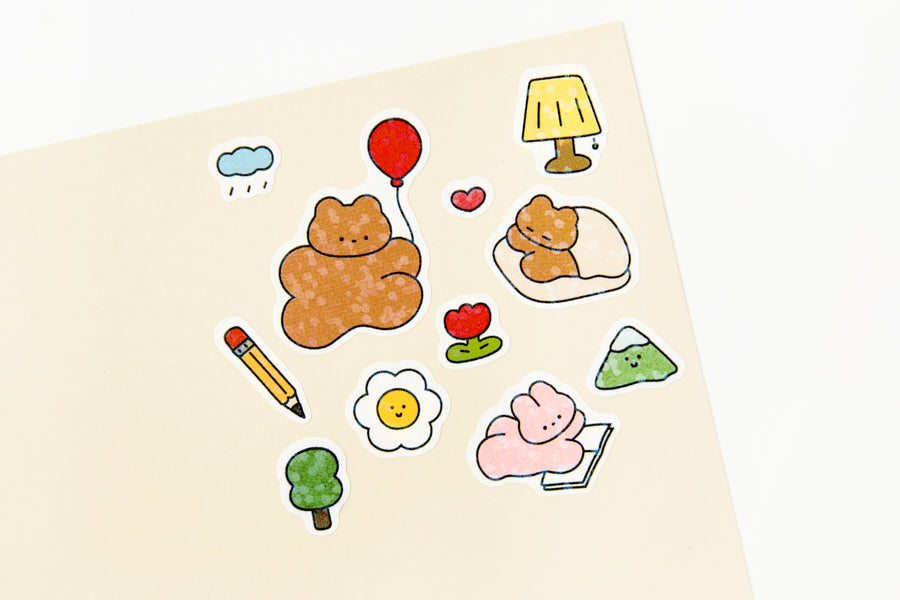 Sticker Rabbit & Bear Happy Day