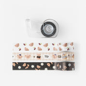 Mini Masking Tape & Cutter Set Bear Black