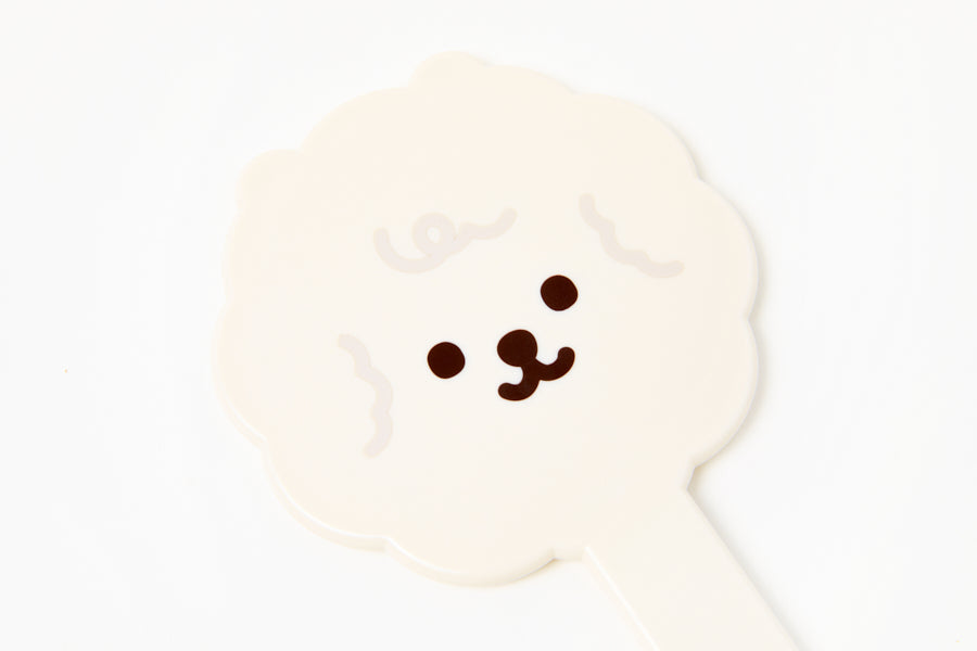 Character Hand Mirror - Bichon (Ivory)