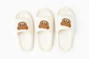 Pom Pom Slippers: Bear 255 (White)