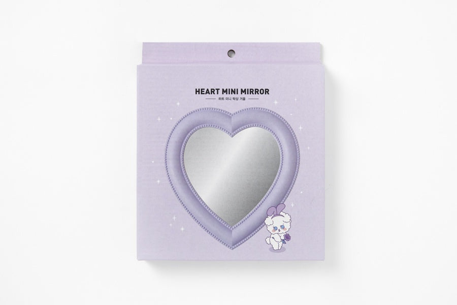 Lavender Heart-Shaped Tabletop Mirror (Small)