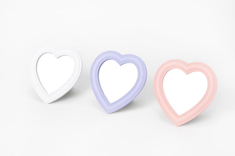 Lavender Heart-Shaped Tabletop Mirror (Small)