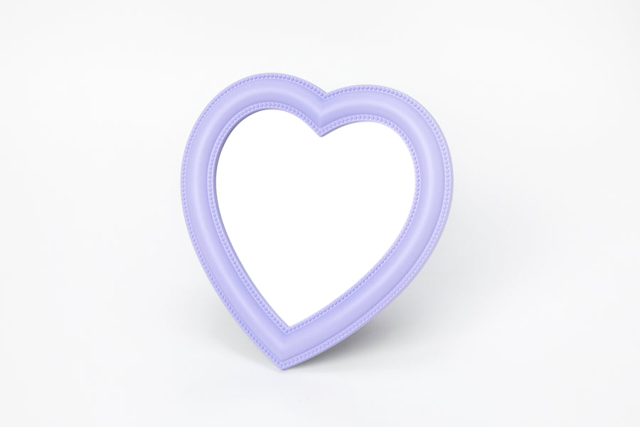 Lavender Heart-Shaped Tabletop Mirror (Large)