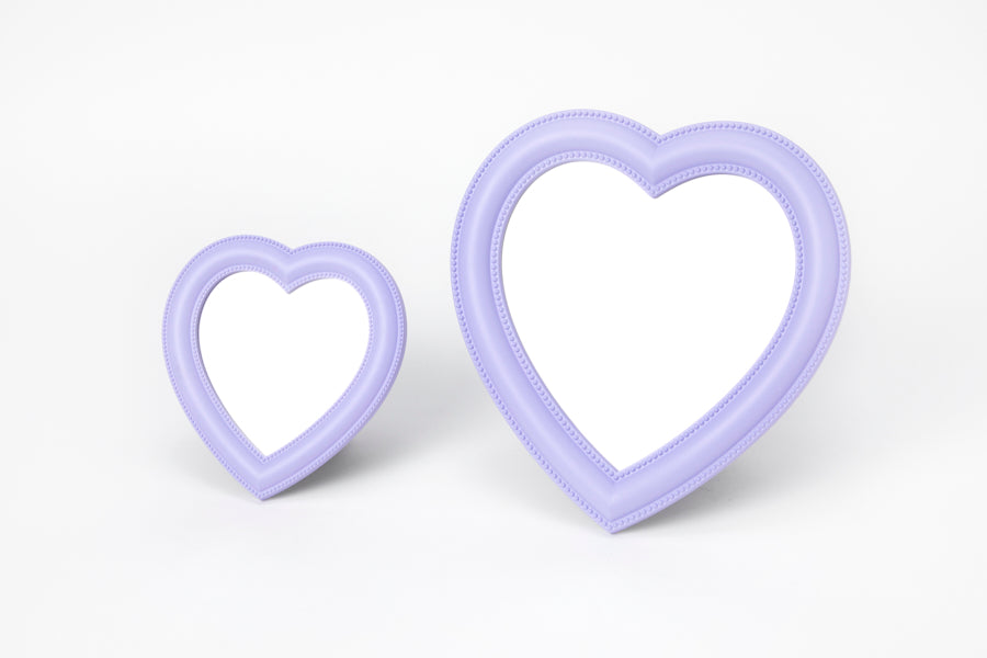 Lavender Heart-Shaped Tabletop Mirror (Large)