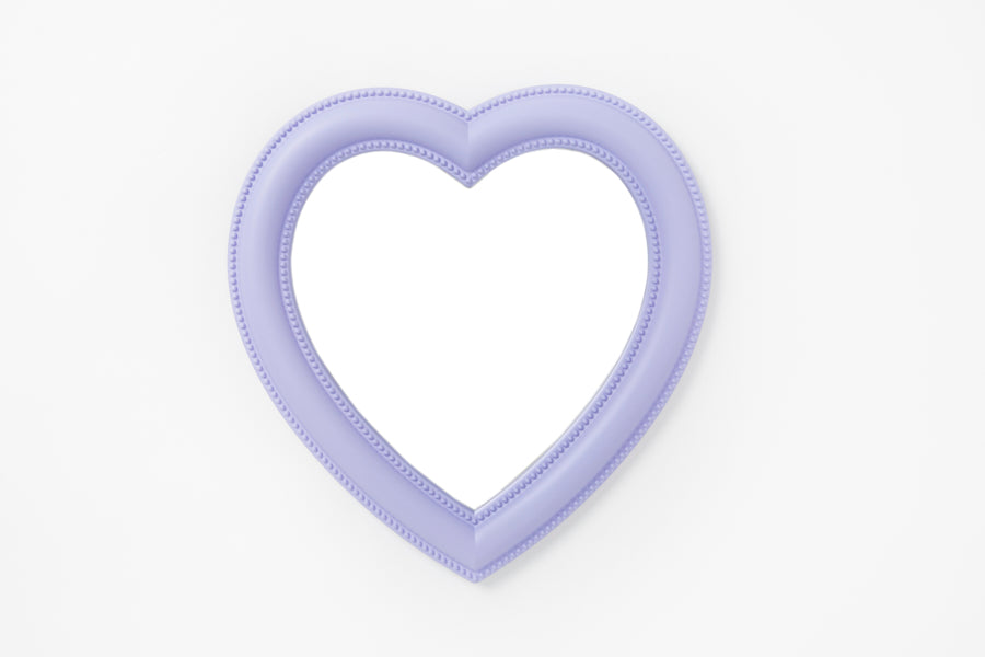 Lavender Heart-Shaped Tabletop Mirror (Large)