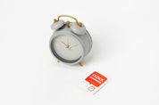 Analog Table Clock (Grey and Gold)