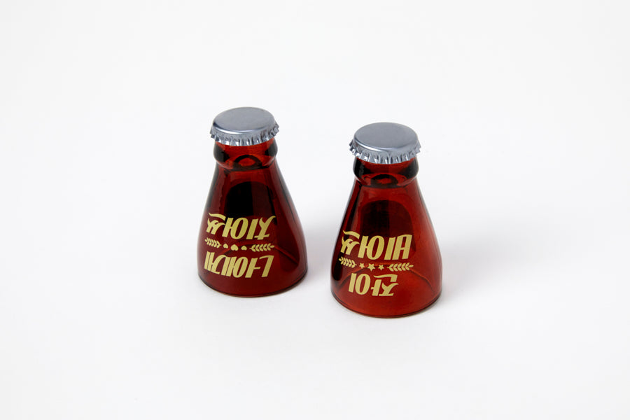 Bottle Cap Soju Glass Set: Brown (45ml)