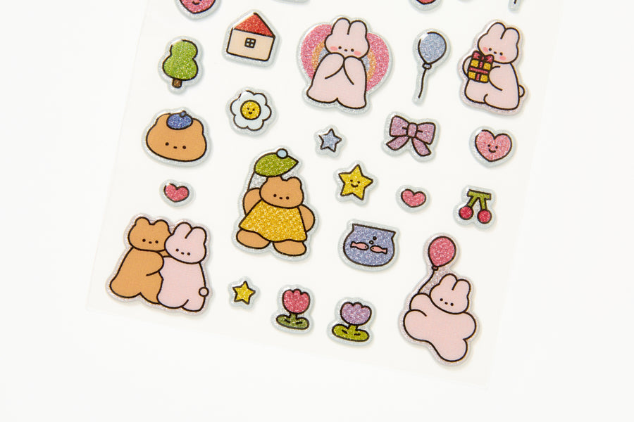 Sticker Soft Rabbit & Bear