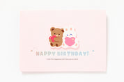 Pop-Up Card 'Happy Birthday' Bear & Rabbit