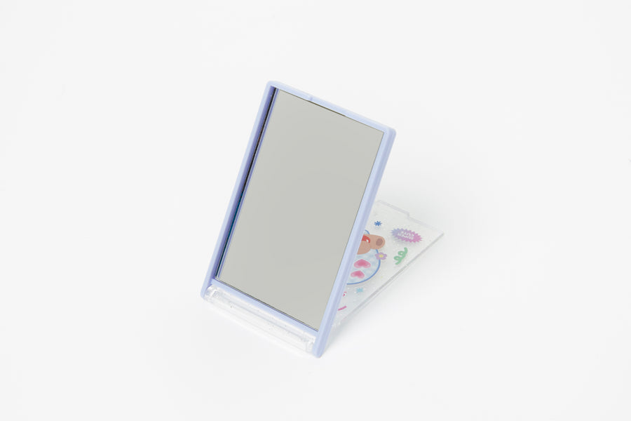 Pocket Transparent Cover Mirror - Cherry Bear