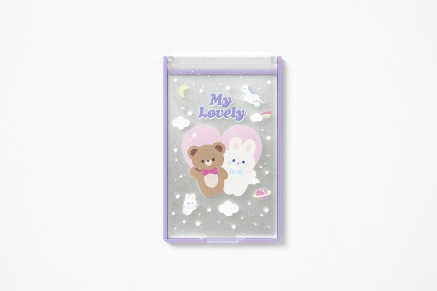 Pocket Transparent Cover Mirror - My Lovely Bunny Bear