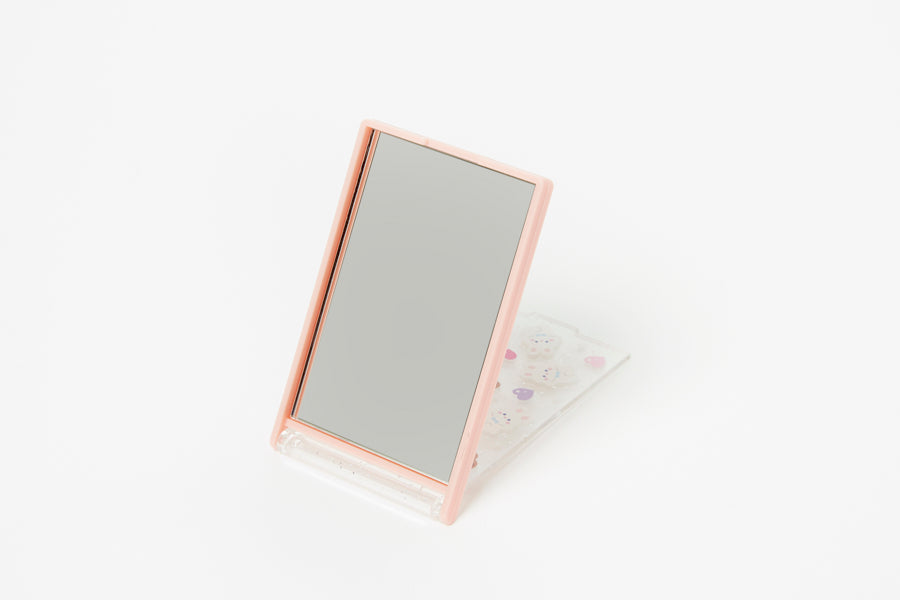 Pocket Transparent Cover Mirror - Bear & Bunny