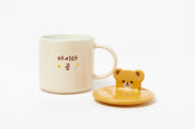 Character Cover Mug (450ml) - Ivory Bear