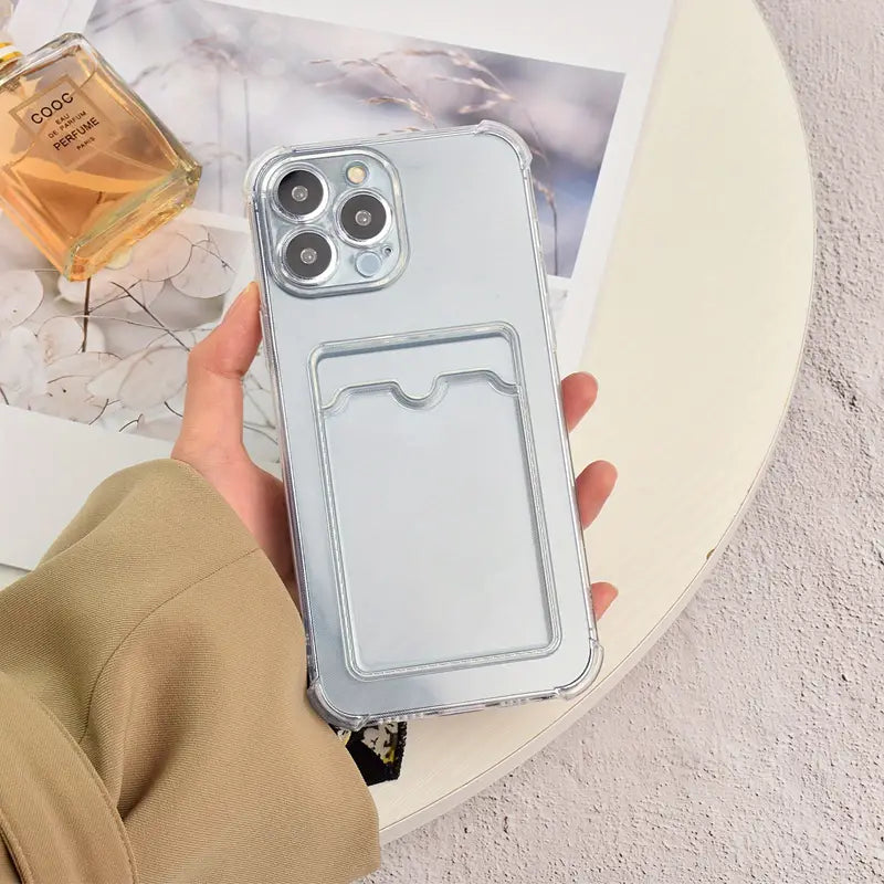 Phone Case with Build-in Card Slot Transparent iPhone 14