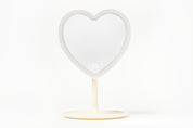 LED Table Mirror - Ivory Heart