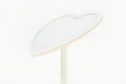 LED Table Mirror - Ivory Heart