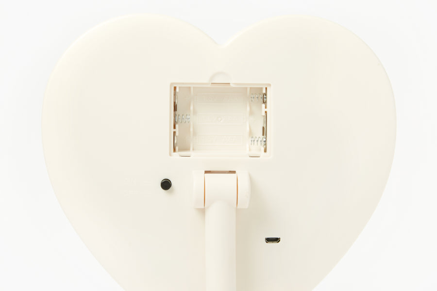 LED Table Mirror - Ivory Heart