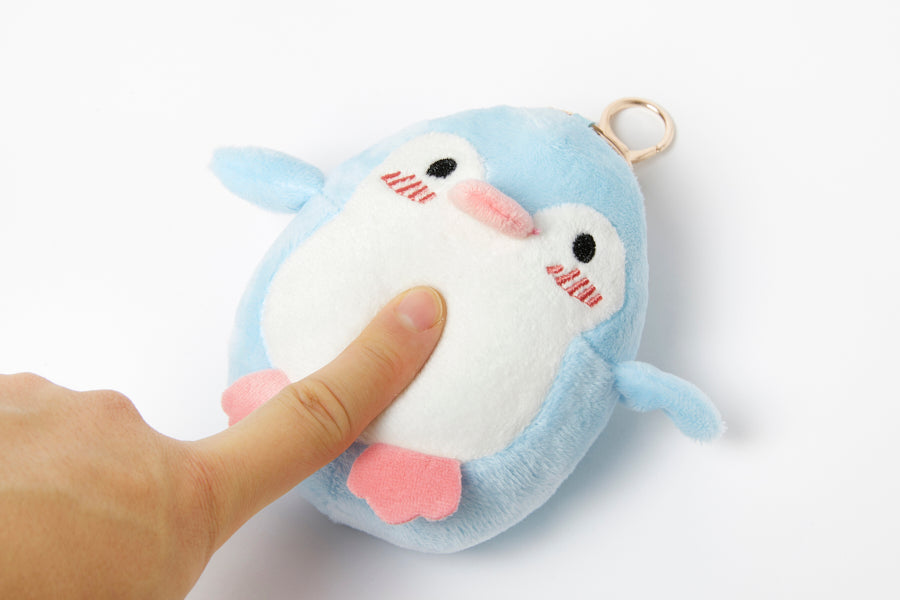 Bag Charm I LOVE YOU FAT GUIN BLUE