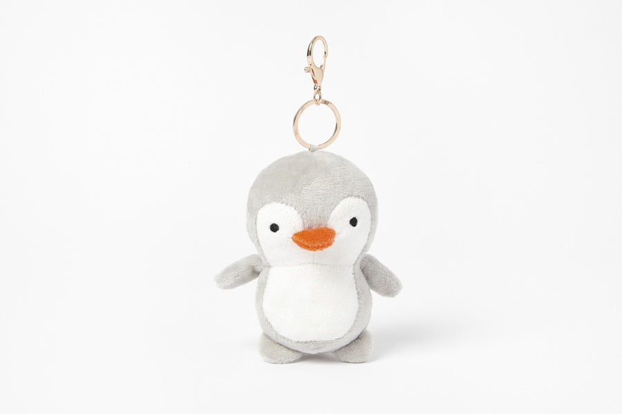 KEYRING ILY PENGUIN GREY