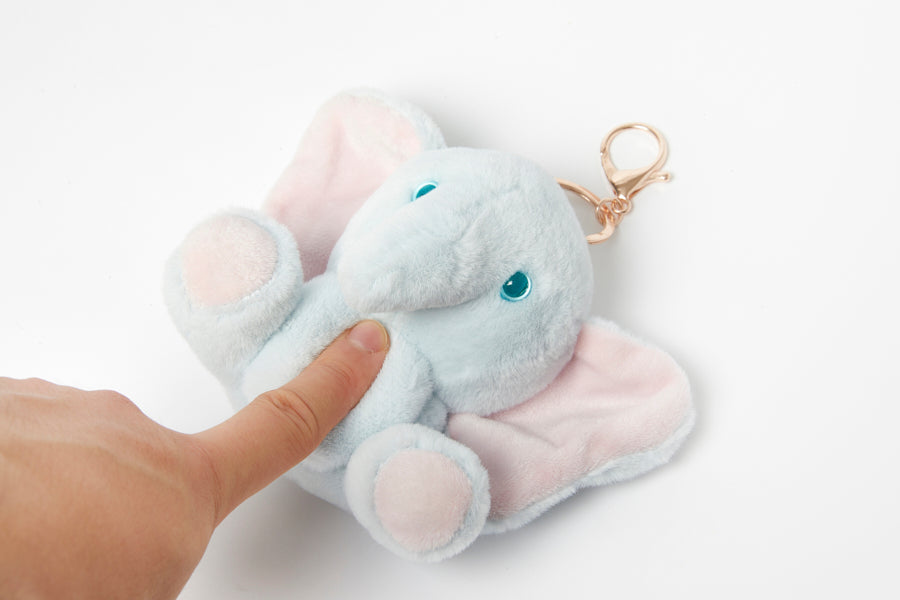 KEYRING I LOVE YOU ELEPHANT BLUE