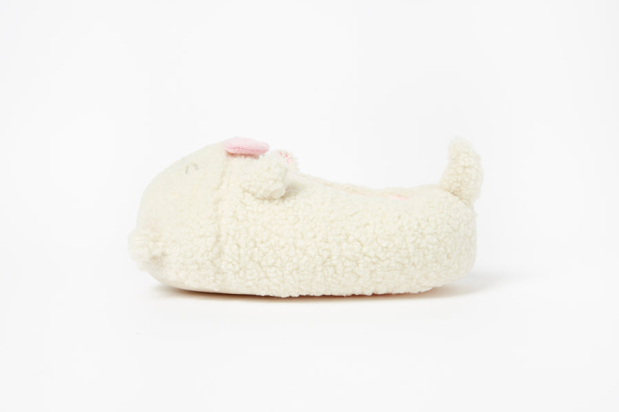 Soft Malang Slippers: Cat (White)