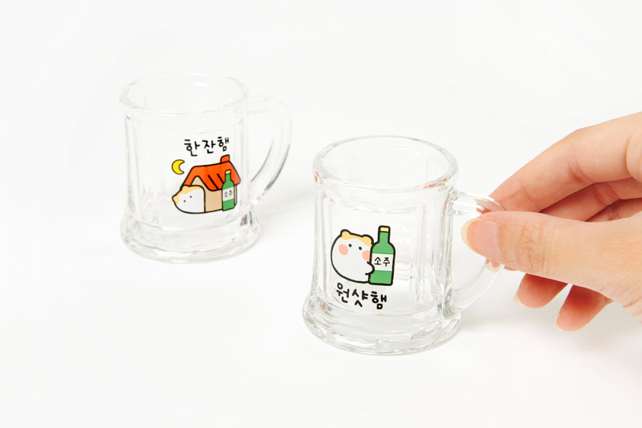 Soju Glass Set with Handle - Hamster