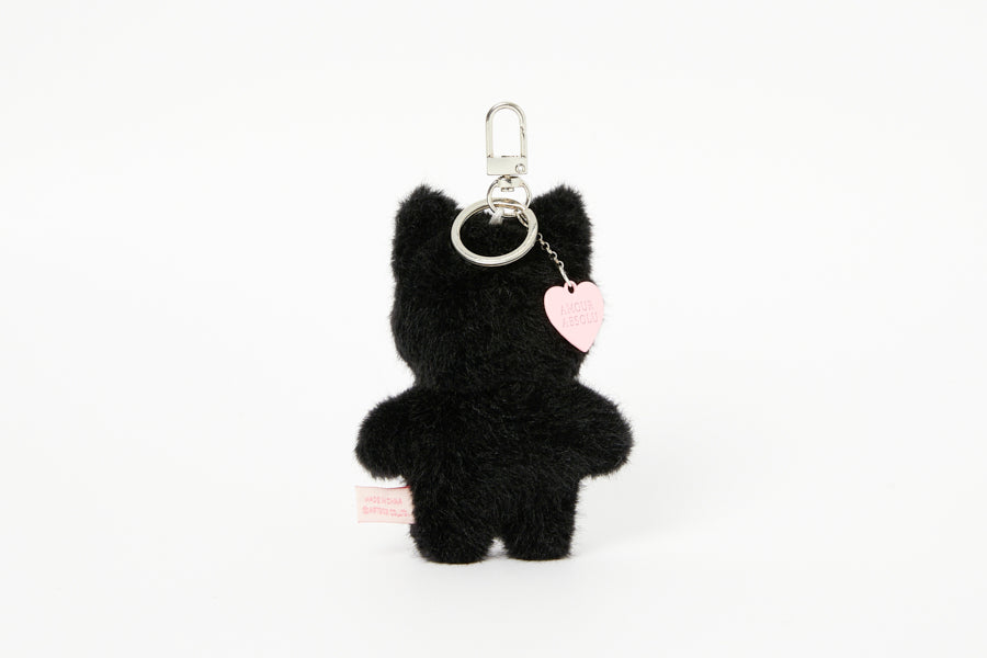 MINI KEYRING BLACK CAT HEART CHARM