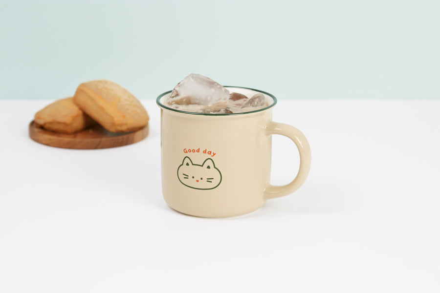 Mug Colour Line Collection - Beige Cat