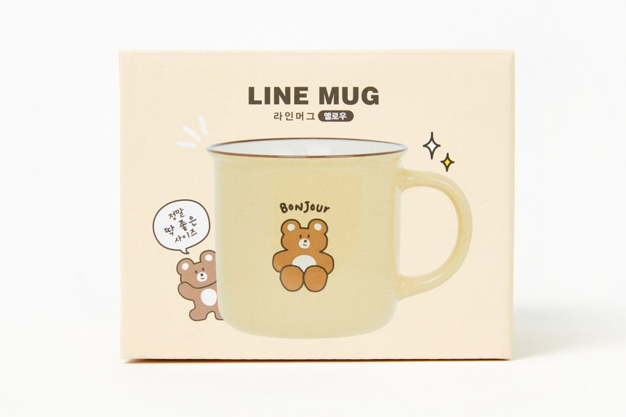 Mug Colour Line Collection - Yellow Bear