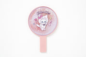 Round Hand Glitter Mirror 'Adorable' Babichon (Pink)